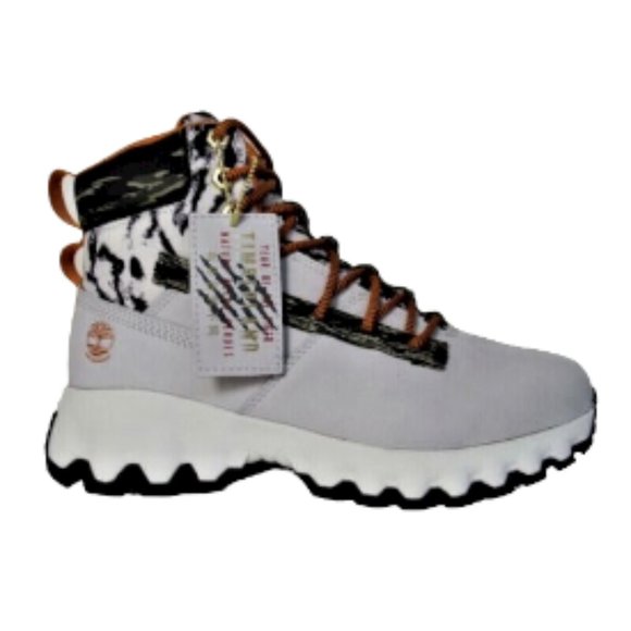 (50% OFF) NWB Timberland Leather Nubuck Waterproof Euro Hiking Gray Boots 7.5 M - Picture 4 of 6